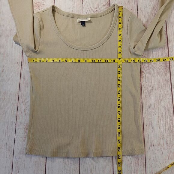 Universal Thread scoop neck ribbed long sleeve t-shirt sz L - Picture 5 of 8